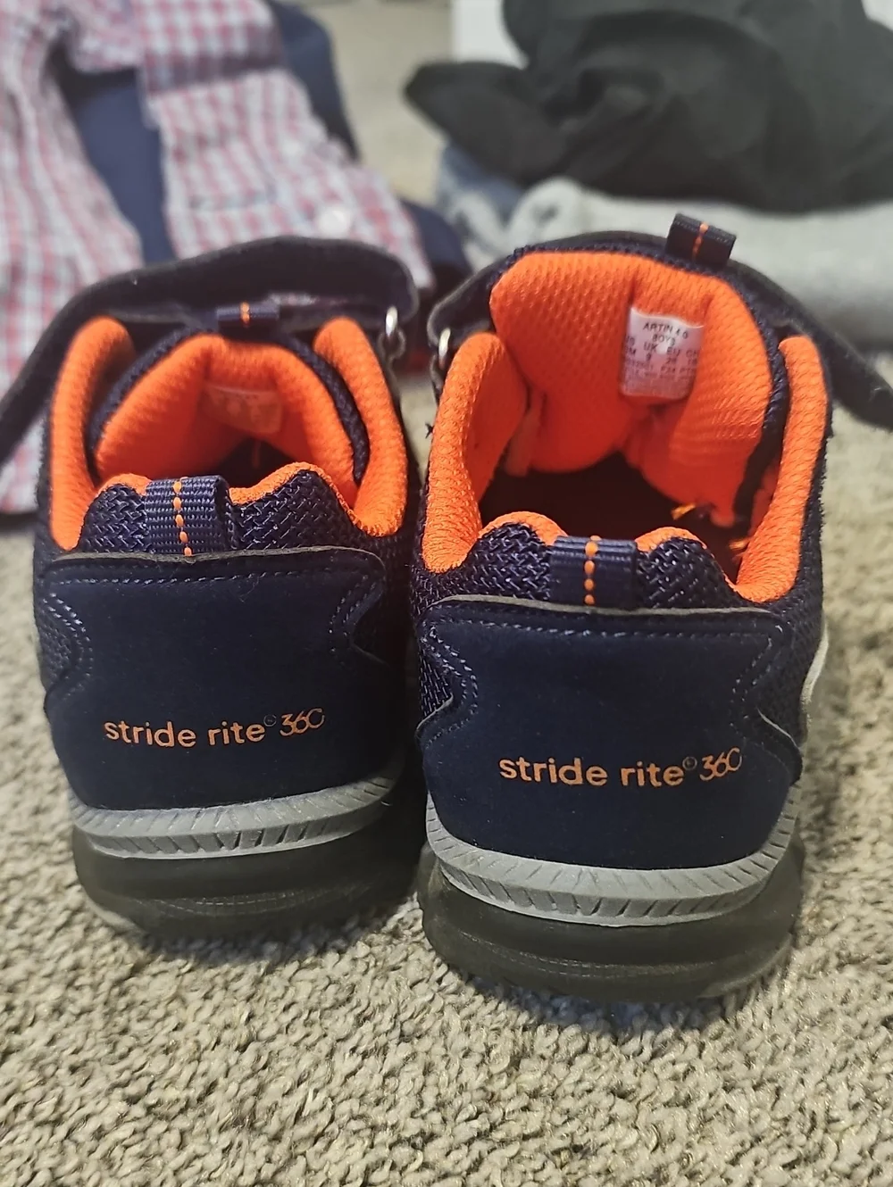 Stride Rite Navy and Orange Kids' Sneakers